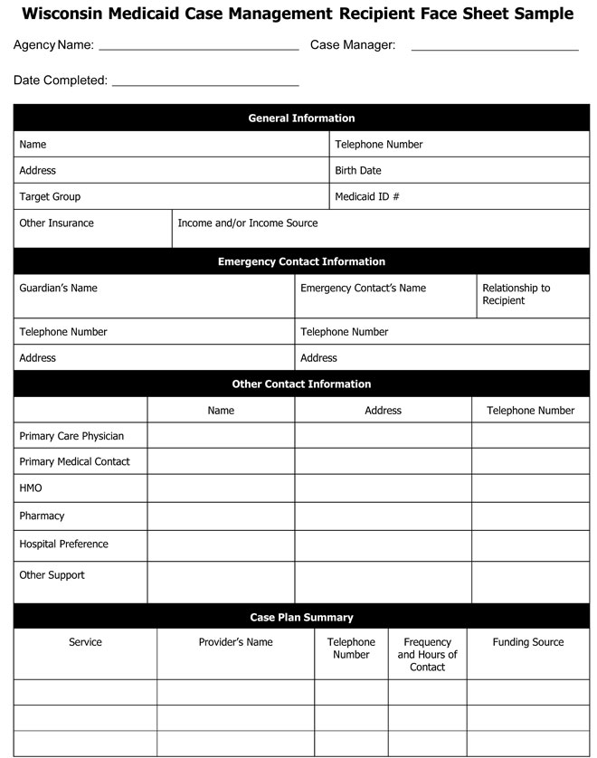 Printable Case Management Plan Template Printable Templates