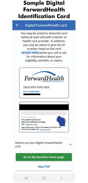 Sample Digital ForwardHealth Card