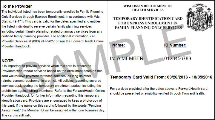 Id Card Temporary